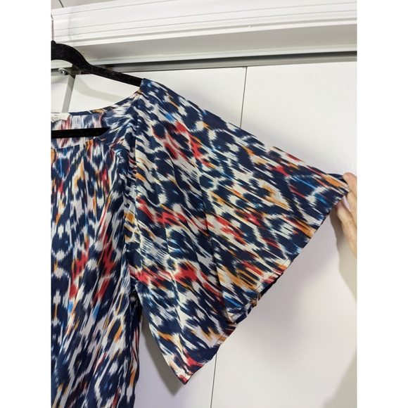 BLL New York Boho Printed Short Sleeve Blouse - Picture 3 of 8